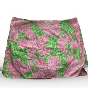 Lilly Pulitzer Cosette Skort Womens 10 Limeade Cheat Ya Pink Cotton Lined Floral